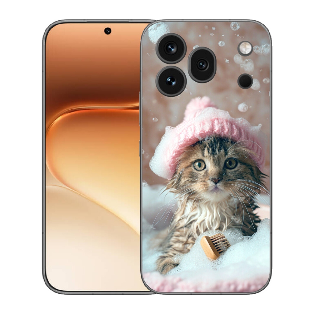 mmCase gél tok az Honor 600 Pro-hoz – cica és fürdő