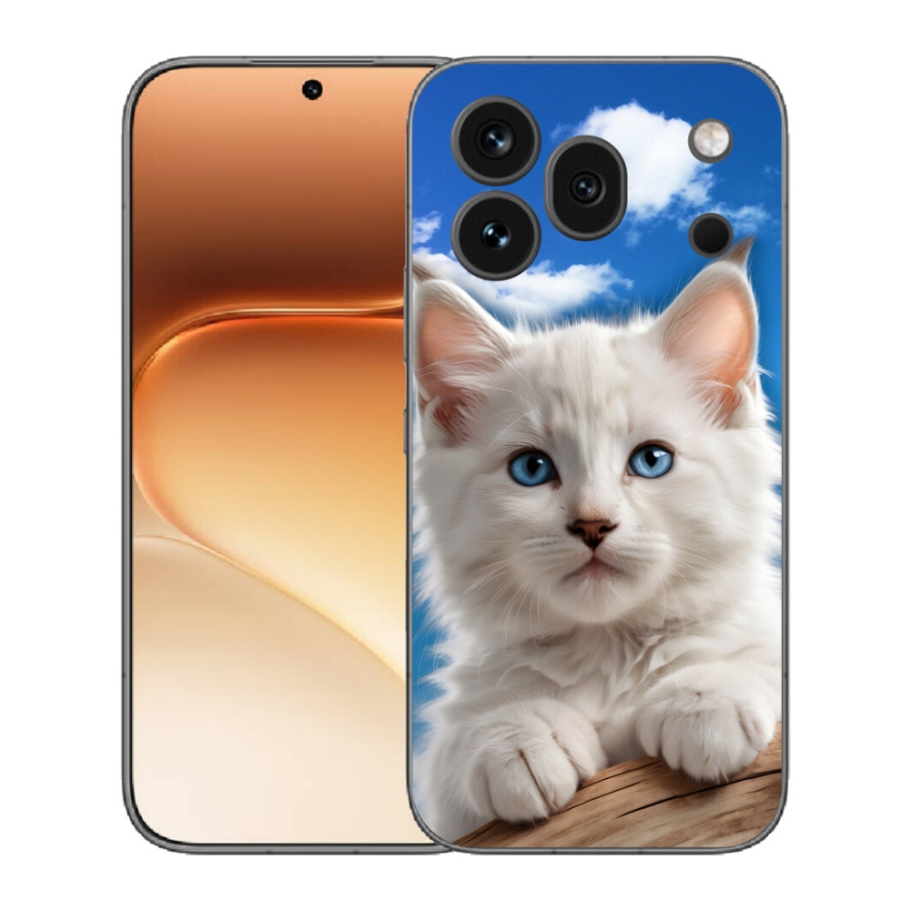 mmCase gél tok az Honor 600 Pro-hoz – cica és felhők