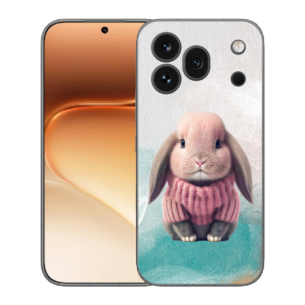 mmCase gélhuzat az Honor 600 Pro-hoz – pulóveres nyuszi