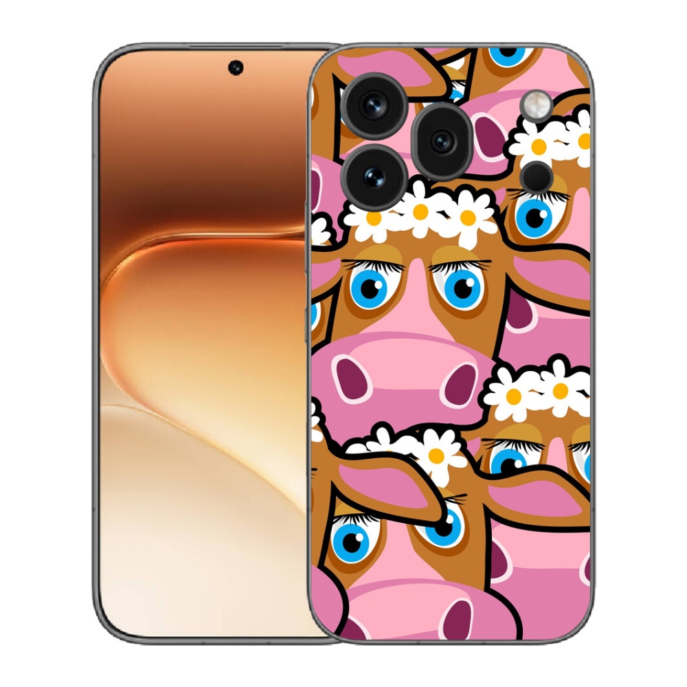 mmCase gél tok az Honor 600 Pro-hoz – rajzolt tehenek