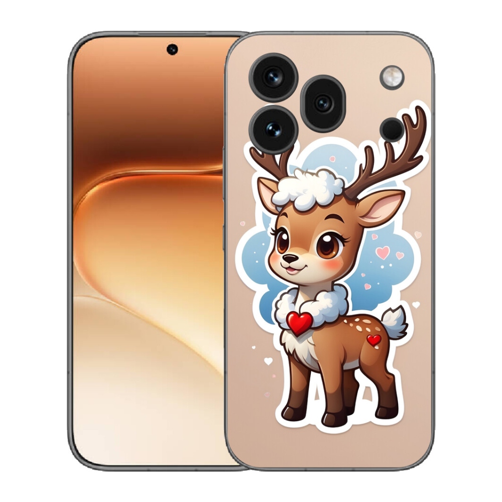 mmCase gél tok az Honor 600 Pro-hoz – rajzolt rénszarvas