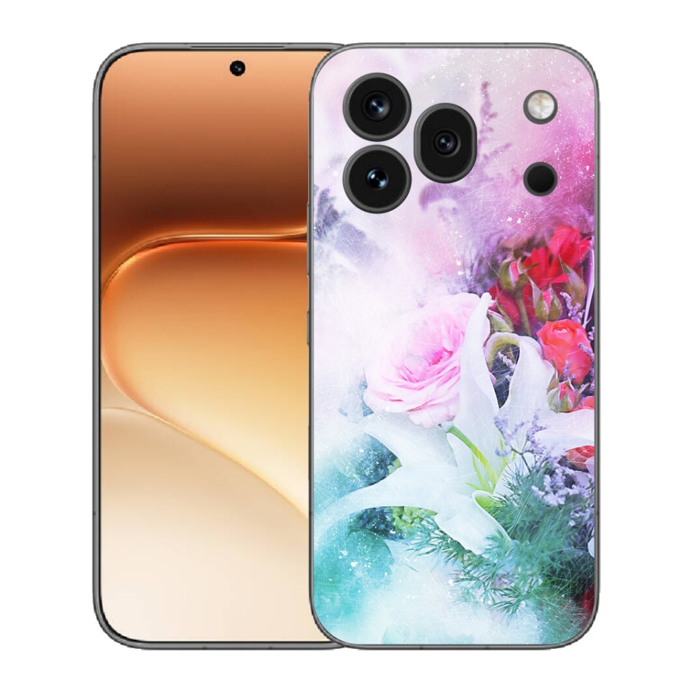 mmCase gél tok az Honor 600 Pro-hoz – virágok 4