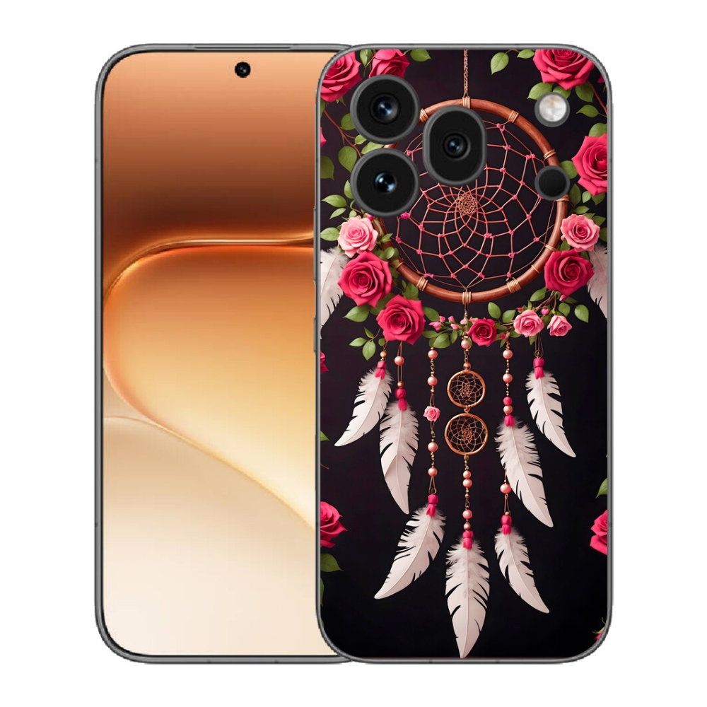 mmCase gél tok az Honor 600 Pro-hoz – álomfogó rózsákkal