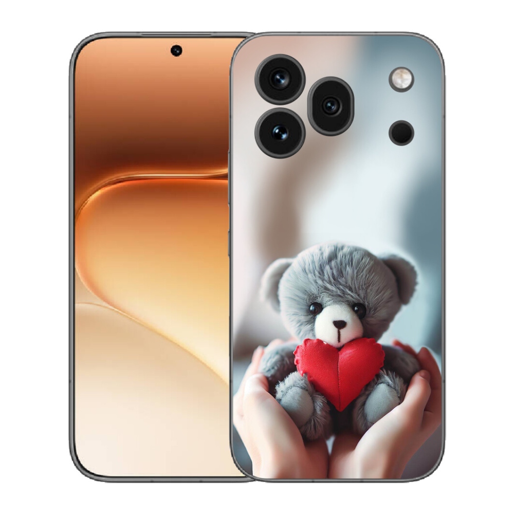 mmCase gél tok az Honor 600 Pro-hoz – mackó a szerelmeseknek