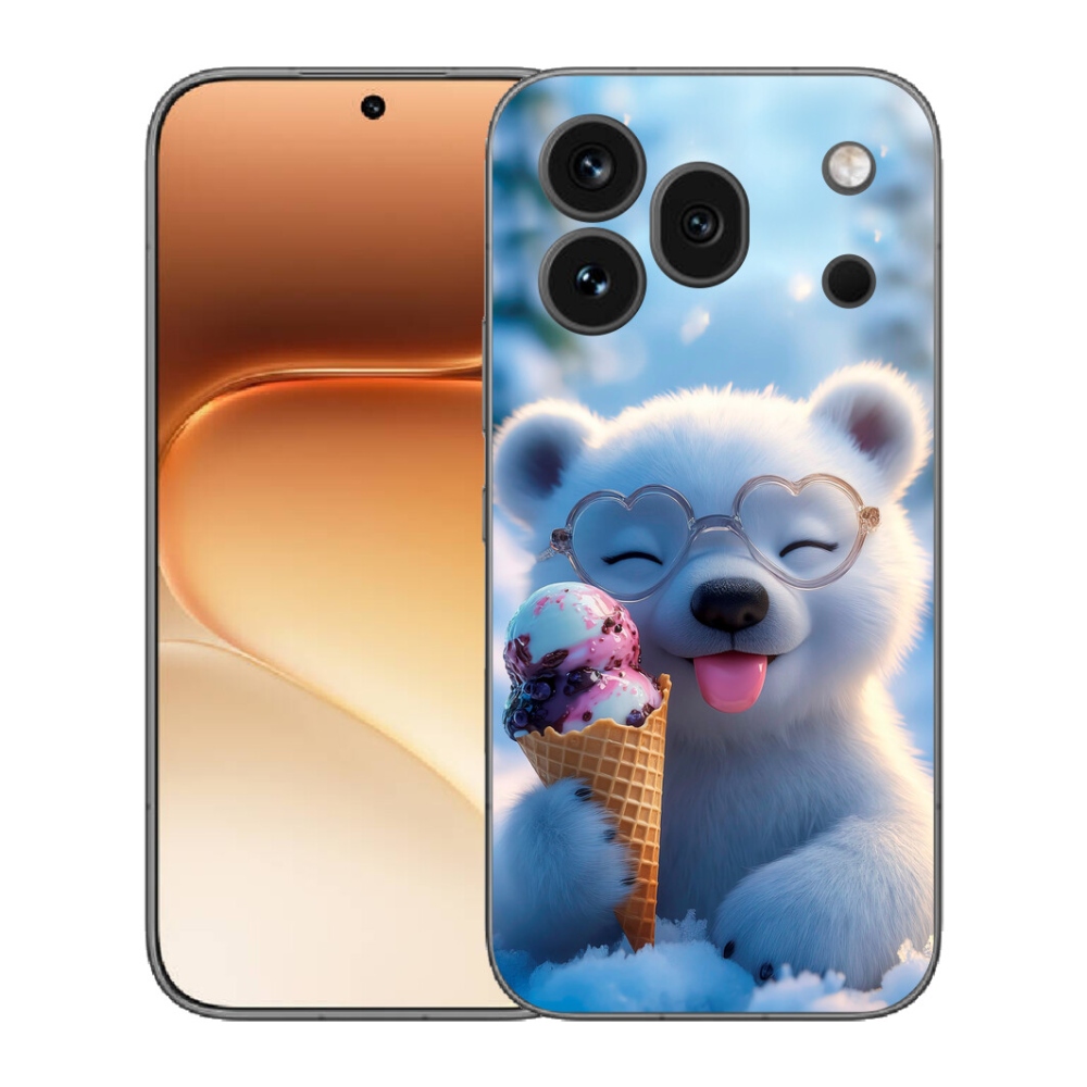 mmCase gél tok az Honor 600 Pro-hoz – mackó fagylalttal