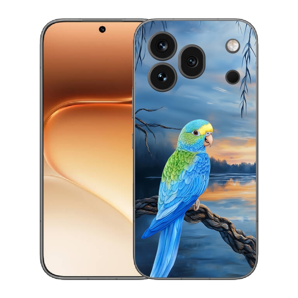 mmCase gél tok az Honor 600 Pro-hoz – kék papagáj