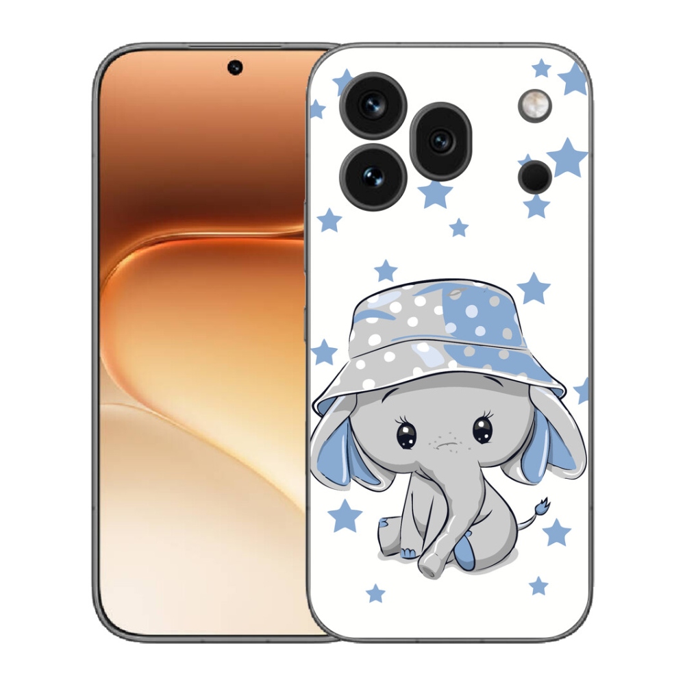 mmCase gél tok az Honor 600 Pro-hoz – kék elefánt