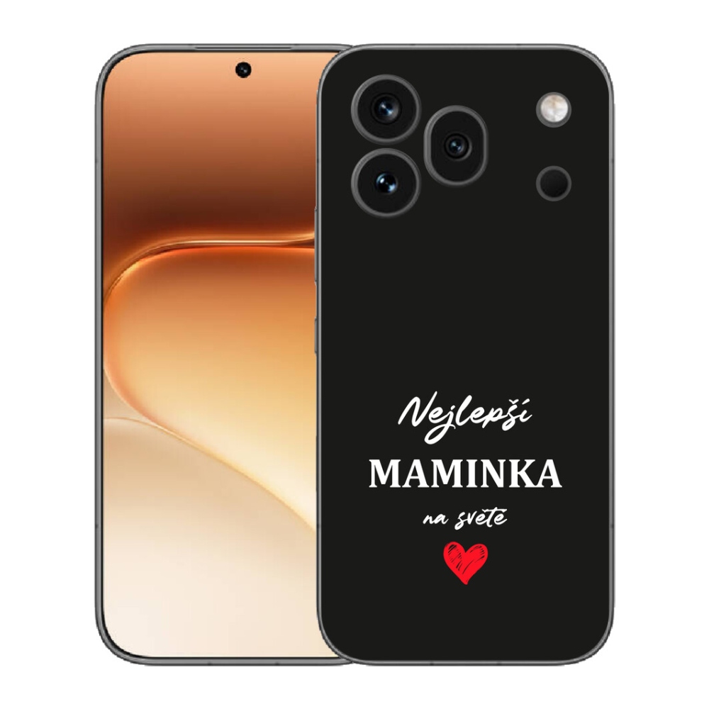 mmCase gél tok az Honor 600 Pro-hoz – „A legjobb anyuka 1” fekete háttérrel