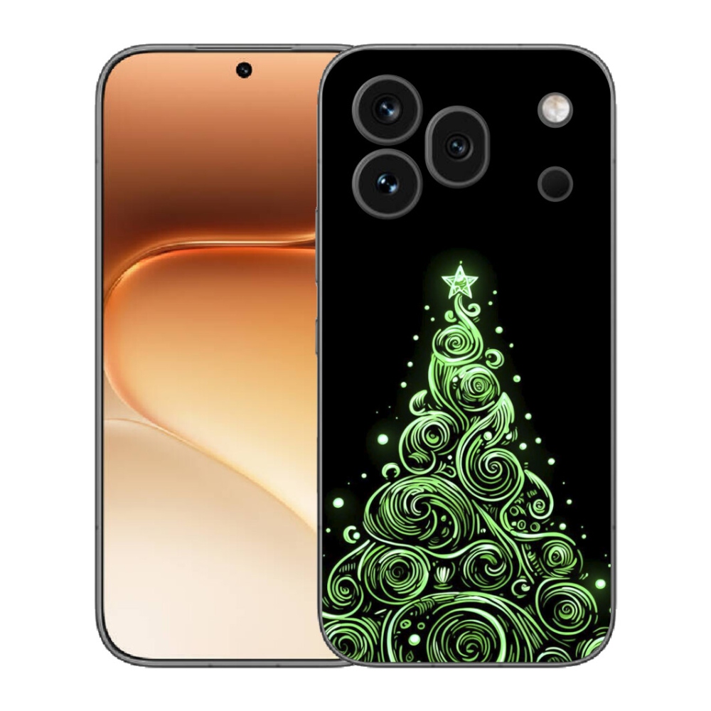 mmCase gél tok az Honor 600 Pro-hoz – neon karácsonyfa 3