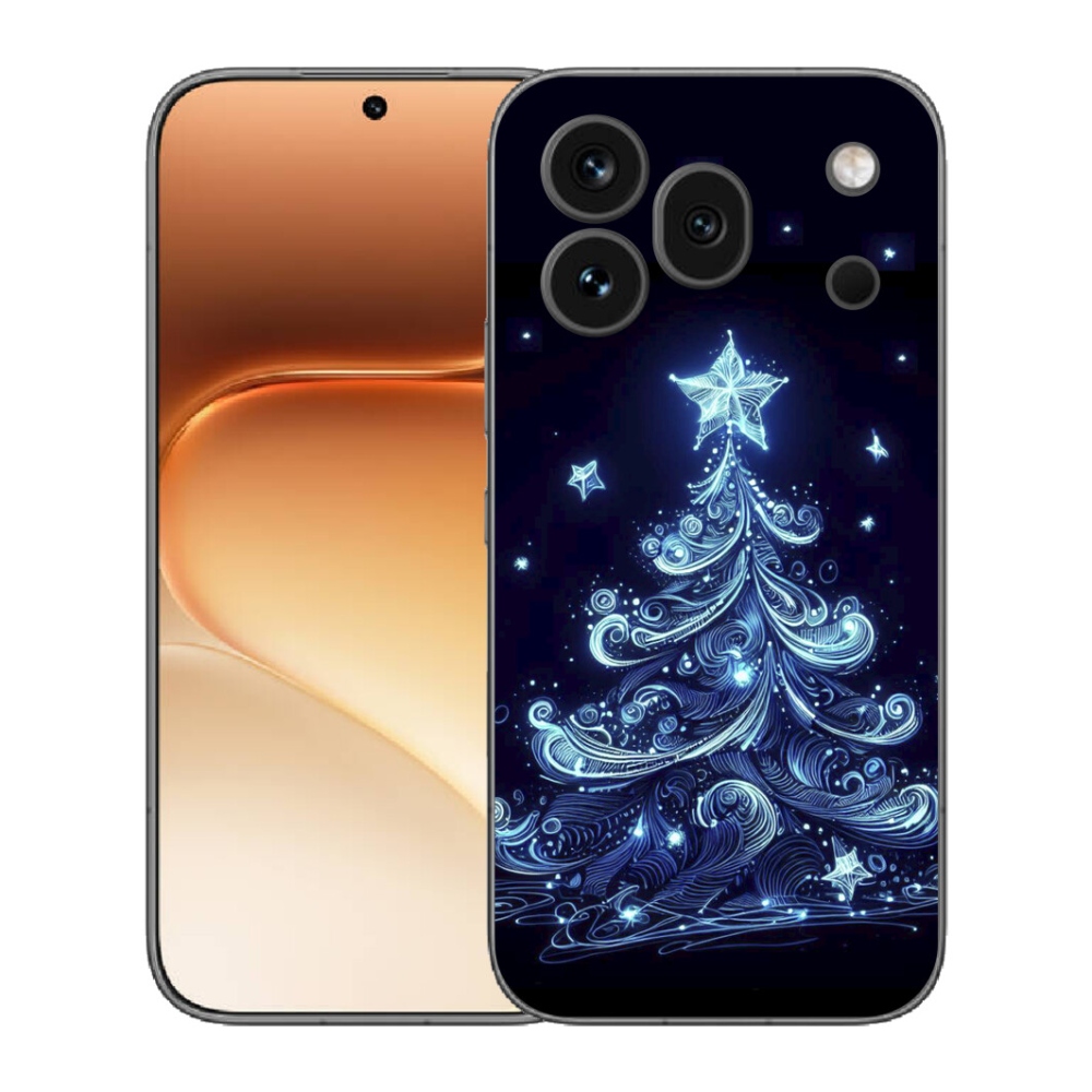 mmCase gél tok az Honor 600 Pro-hoz – neon karácsonyfa 4