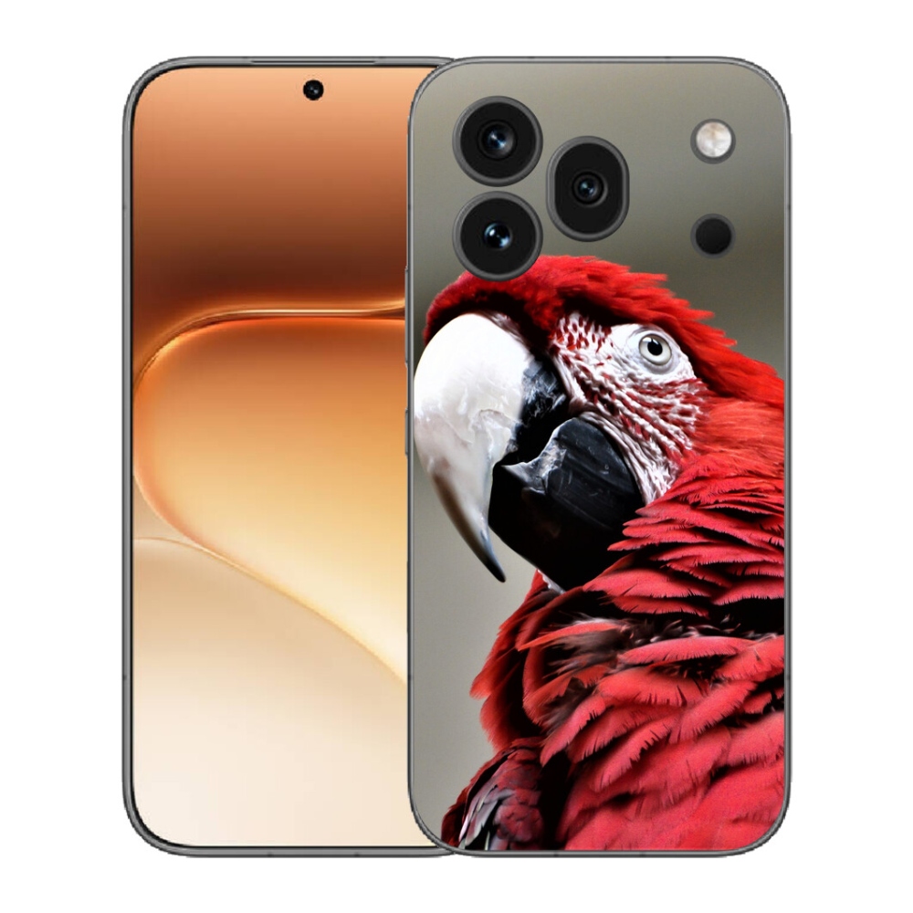 mmCase gél tok az Honor 600 Pro-hoz – vörös ara papagáj