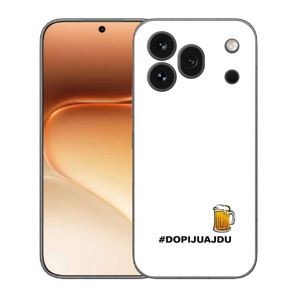 mmCase gél tok az Honor 600 Pro-hoz – sörös motívum, fehér háttér