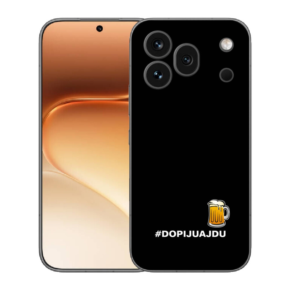 mmCase gél tok az Honor 600 Pro-hoz – sörös motívum, 1. változat, fekete háttér