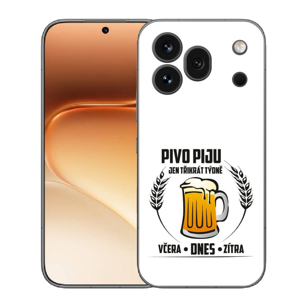mmCase gél tok az Honor 600 Pro-hoz – sörös motívum, fehér háttér