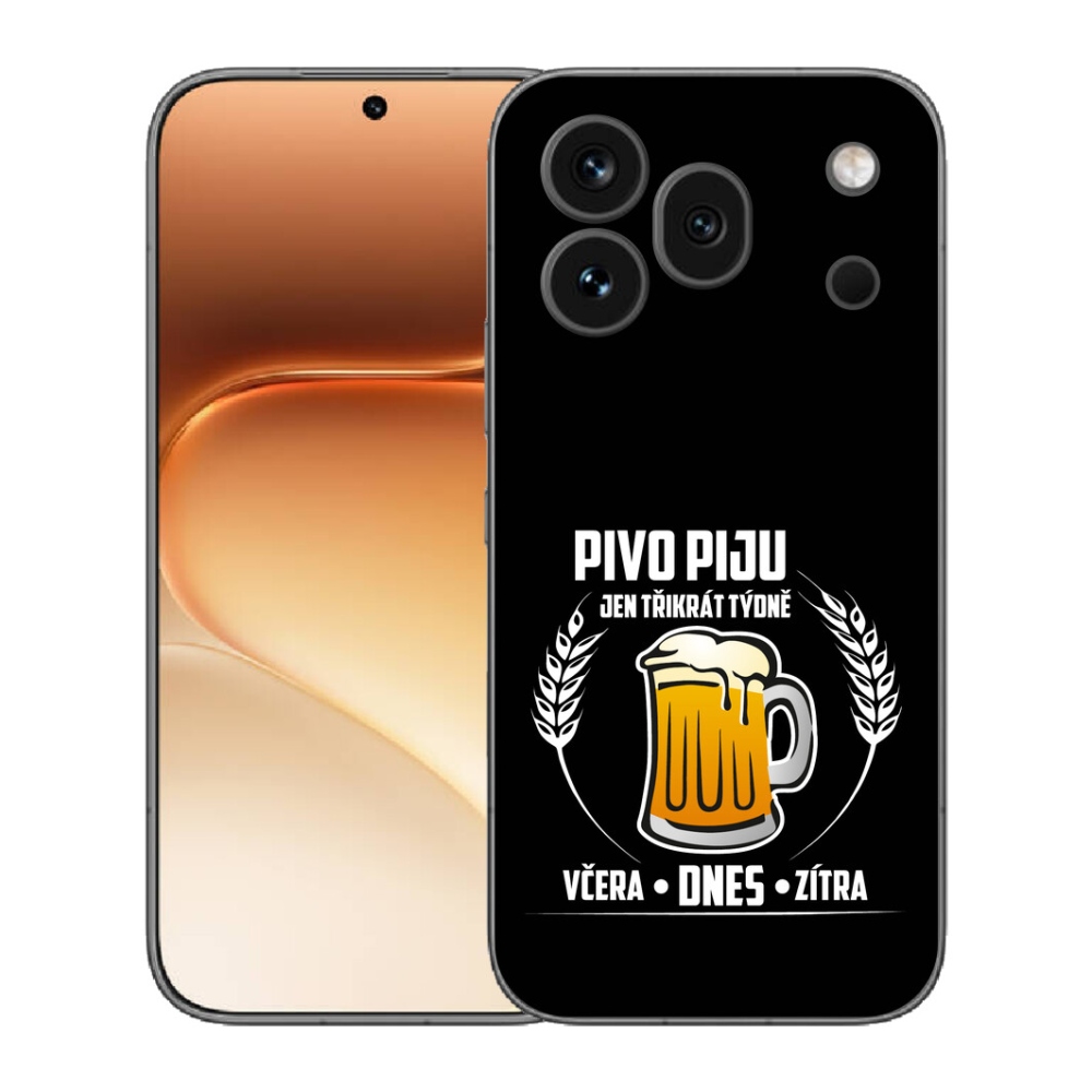 mmCase gél tok az Honor 600 Pro-hoz – sörös motívum, fekete háttér