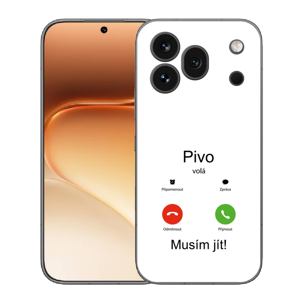 mmCase gél tok az Honor 600 Pro-hoz – „A sör hív” fehér háttérrel