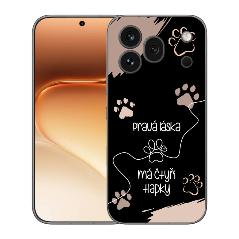 mmCase gél tok az Honor 600 Pro-hoz – kutyás motívum, 1. változat, fekete háttér
