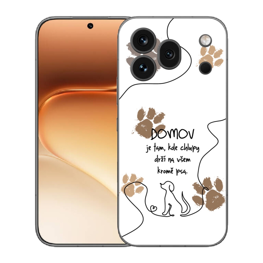 mmCase gél tok az Honor 600 Pro-hoz – kutyás motívum, fehér háttér