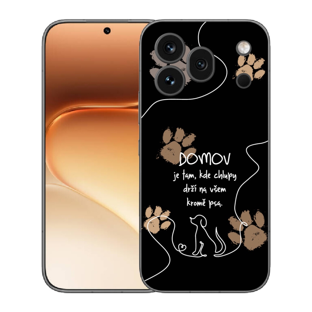 mmCase gél tok az Honor 600 Pro-hoz – kutyás motívum, fekete háttér