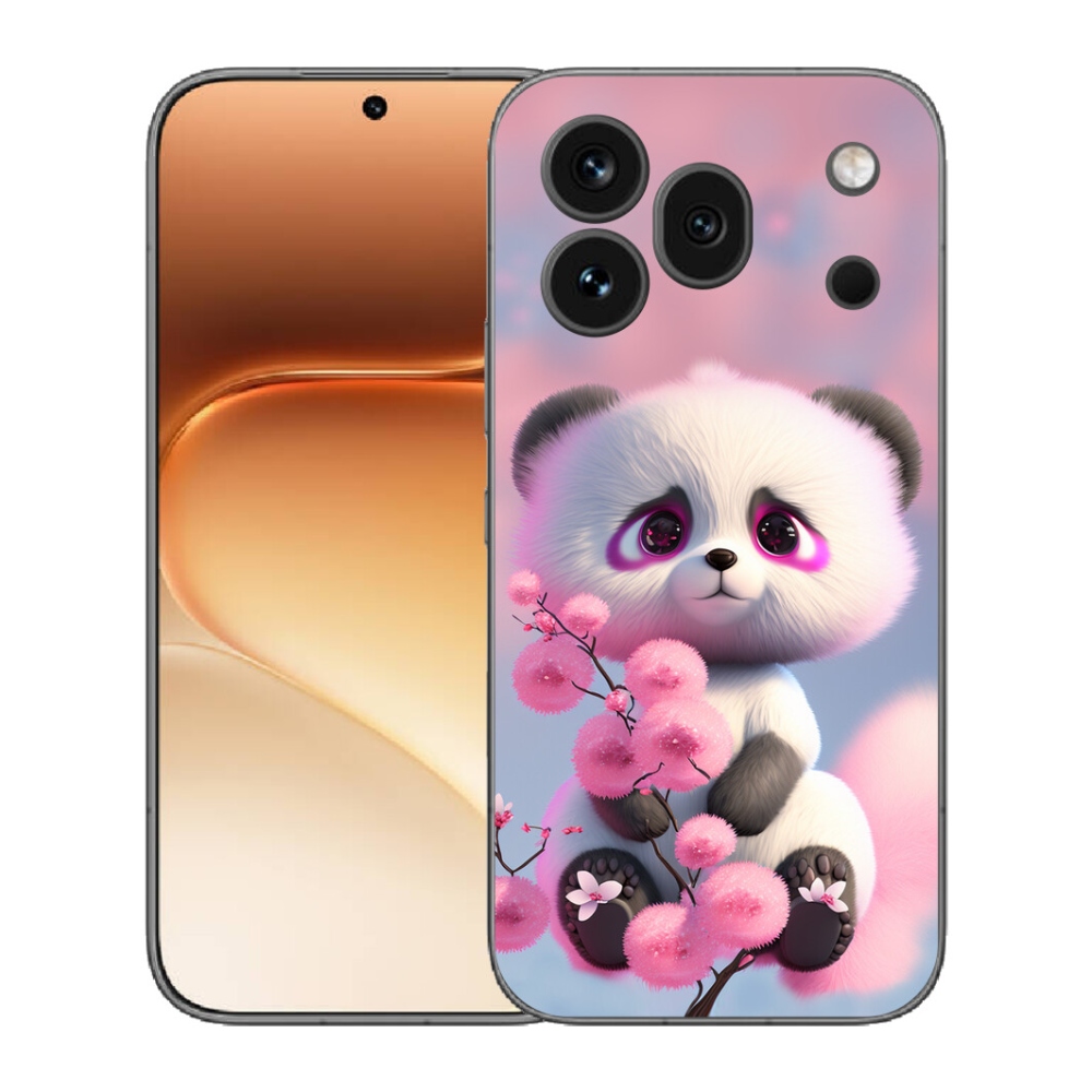 mmCase gél tok az Honor 600 Pro-hoz – aranyos panda 1