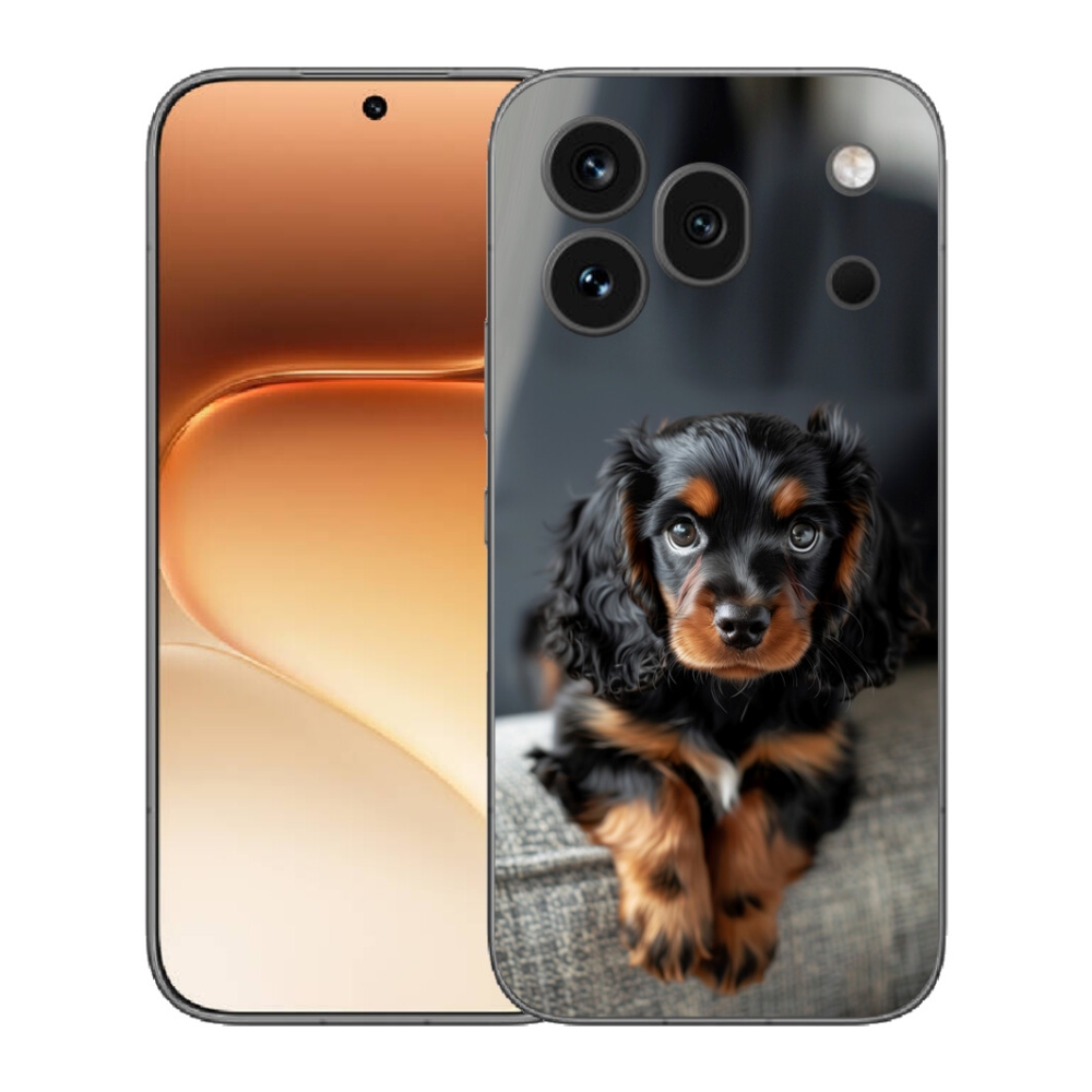 mmCase gél tok az Honor 600 Pro-hoz – aranyos, hosszú szőrű tacskó