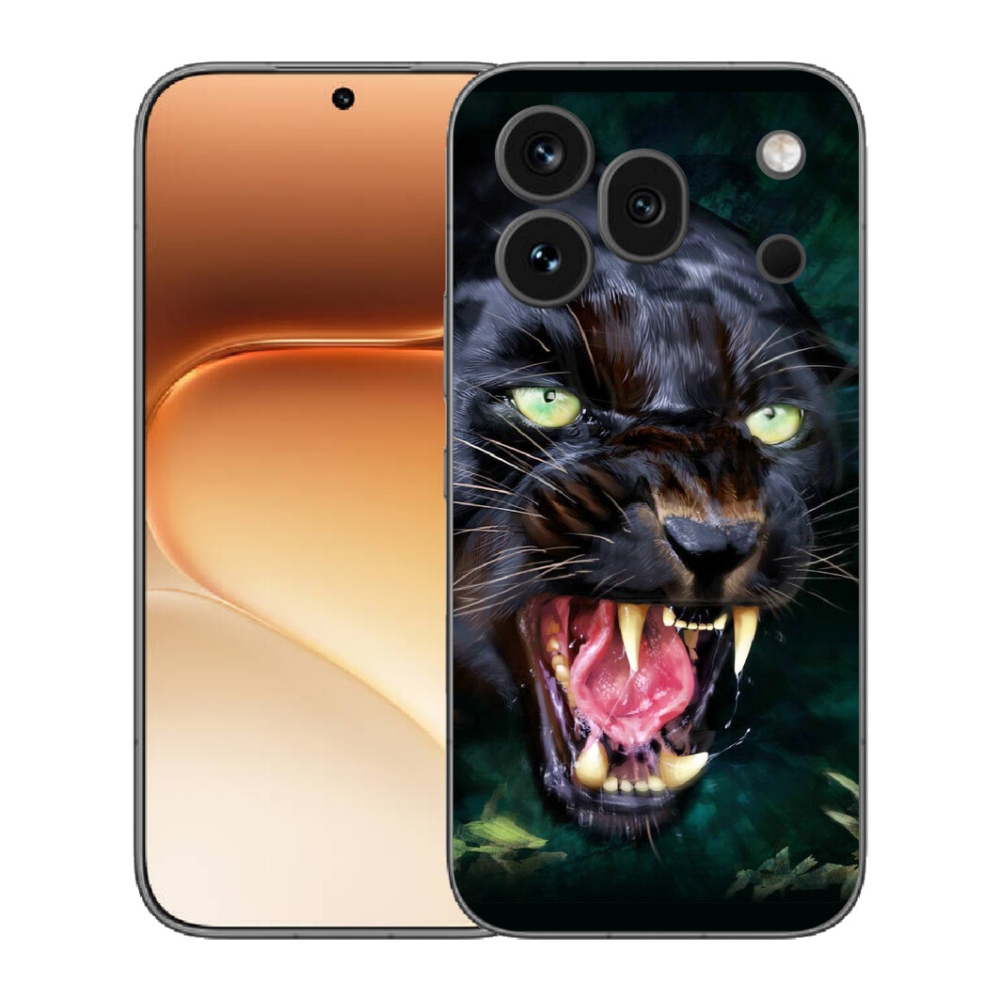 mmCase gél tok az Honor 600 Pro-hoz – dühös fekete párduc