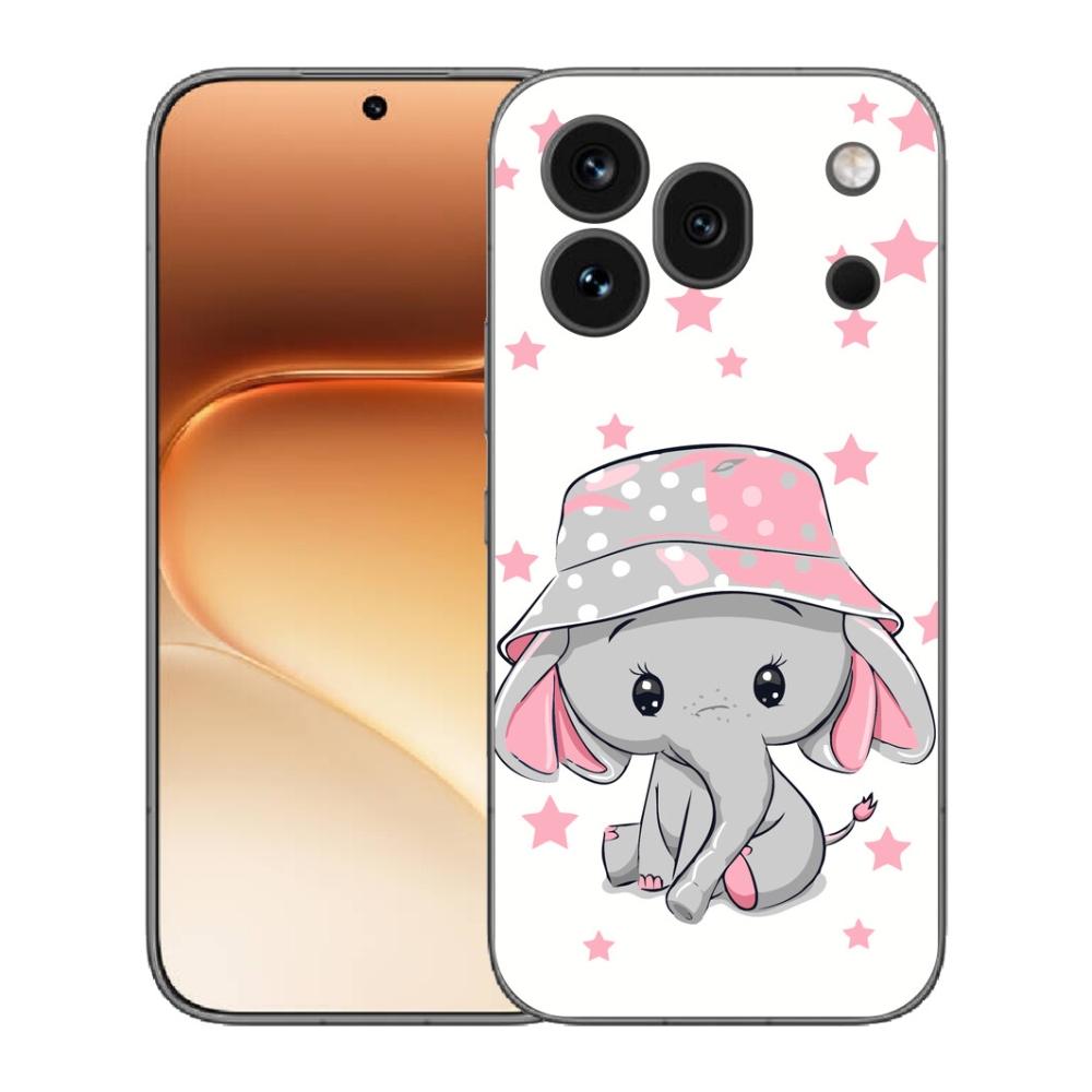 mmCase gél tok az Honor 600 Pro-hoz – rózsaszín elefánt