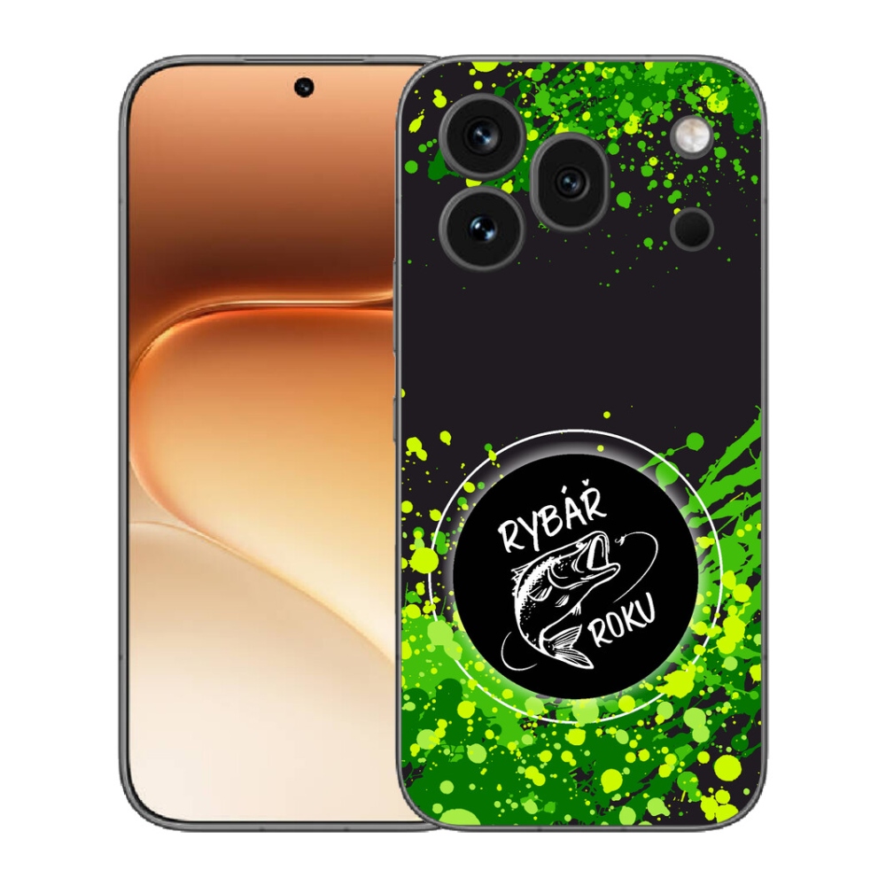 mmCase gél tok az Honor 600 Pro-hoz – „Az év horgásza” fekete háttérrel