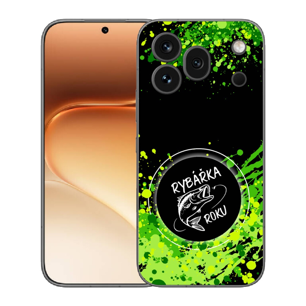 mmCase gél tok az Honor 600 Pro-hoz – Az év horgásza, fekete háttérrel