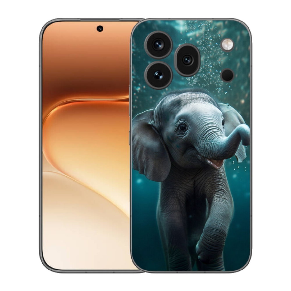 mmCase gél tok az Honor 600 Pro-hoz – víz alatti elefánt