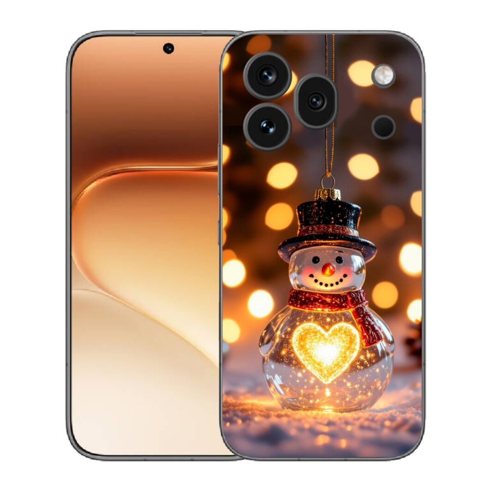 mmCase gél tok az Honor 600 Pro-hoz – világító karácsonyi hóember