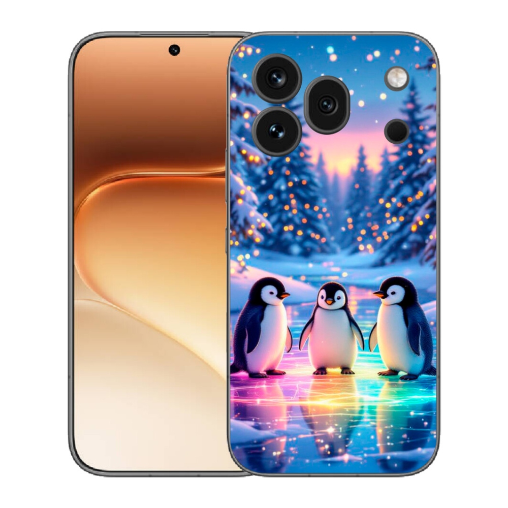 mmCase gélhuzat az Honor 600 Pro-hoz – pingvinek