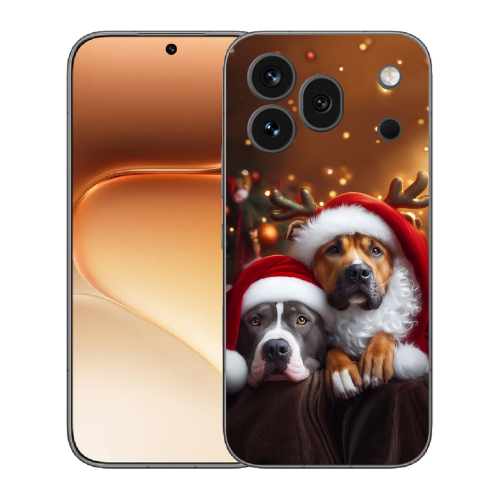 mmCase gél tok az Honor 600 Pro-hoz – karácsonyi kutyák
