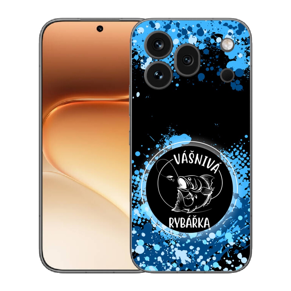 mmCase gél tok az Honor 600 Pro-hoz – szenvedélyes horgász, fekete háttér