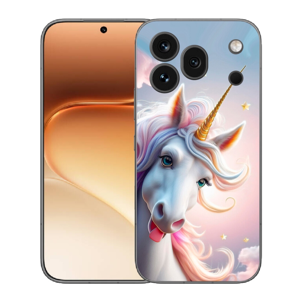 mmCase gél tok az Honor 600 Pro-hoz – vidám egyszarvú