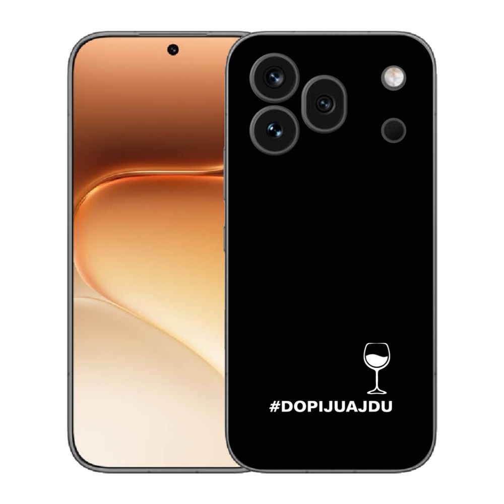 mmCase gél tok az Honor 600 Pro-hoz – szőlőmotívum fekete háttérrel