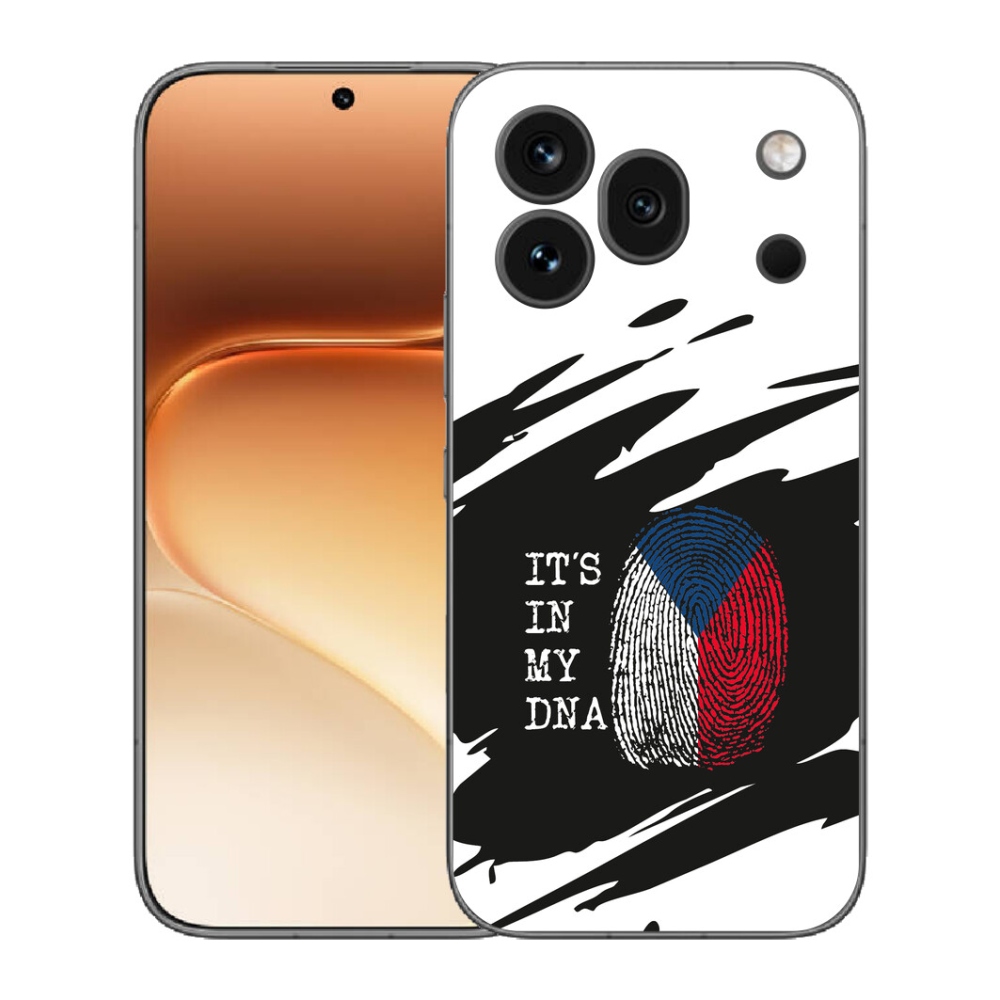 mmCase gél tok az Honor 600 Pro-hoz – zászló, ujjlenyomat, fekete-fehér háttér