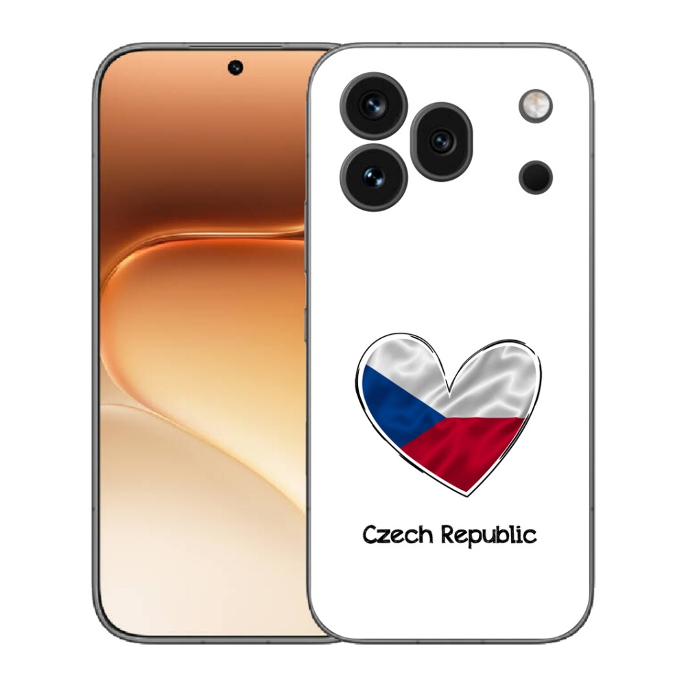 mmCase gél tok az Honor 600 Pro-hoz – zászló, szív, fehér háttér