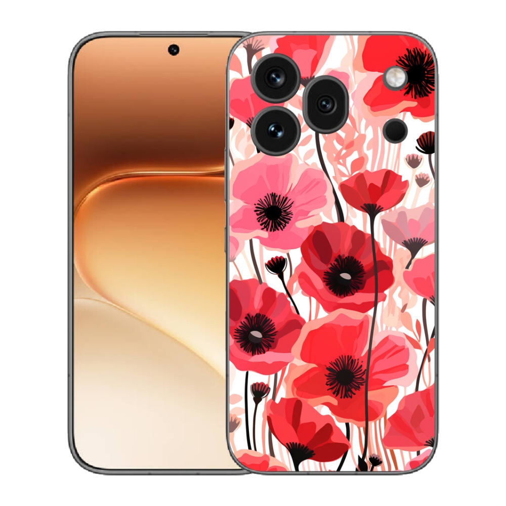 mmCase gél tok az Honor 600 Pro-hoz – pipacs 1