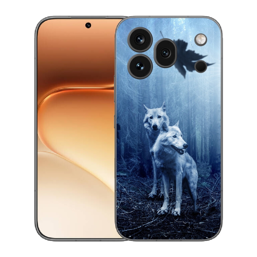 mmCase gél tok az Honor 600 Pro-hoz – farkasok az erdőben