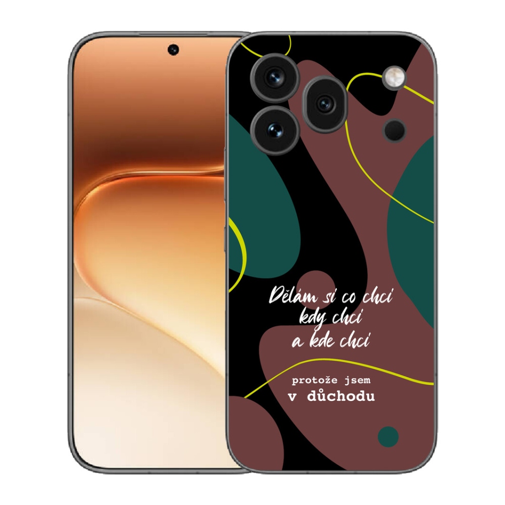 mmCase gél tok az Honor 600 Pro-hoz – vicces felirat, fekete háttér