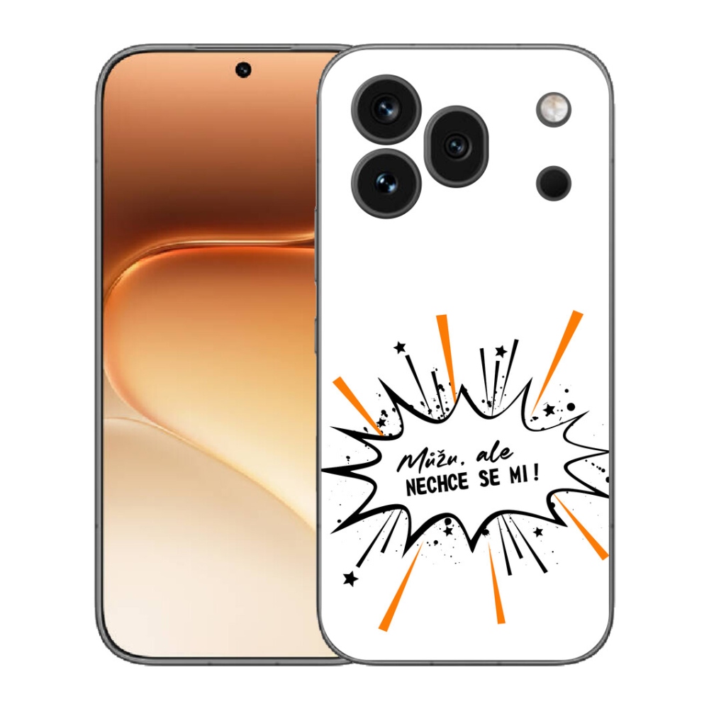 mmCase gél tok az Honor 600 Pro-hoz – vicces felirat, fehér háttér