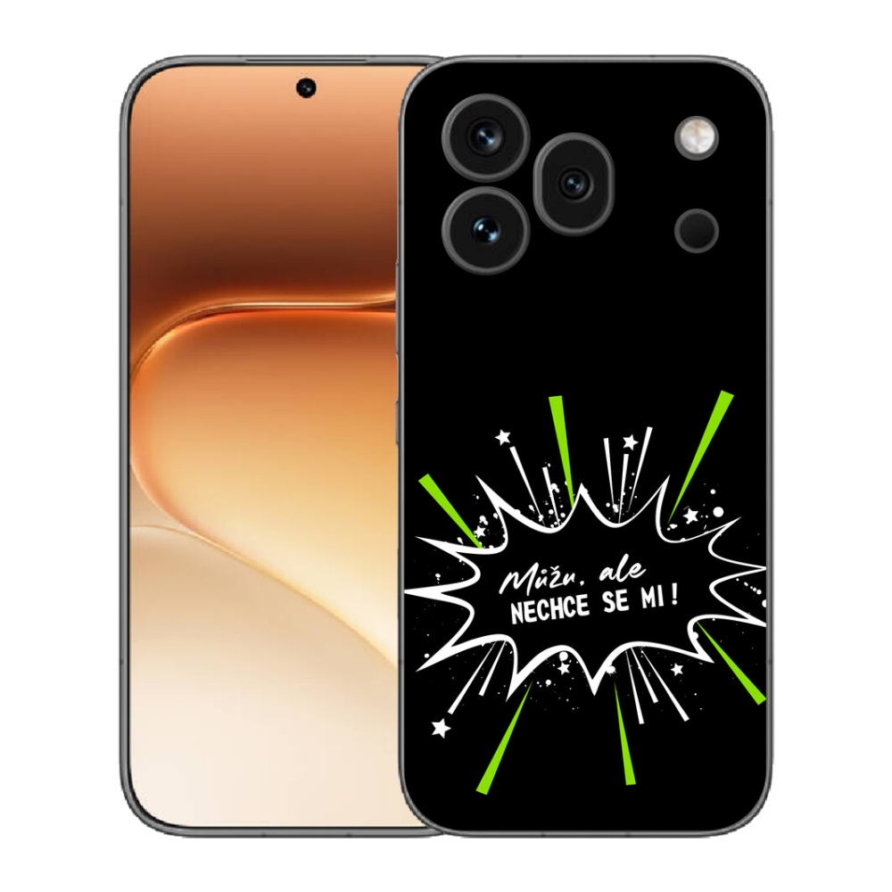 mmCase gél tok az Honor 600 Pro-hoz – vicces felirat, fekete háttér