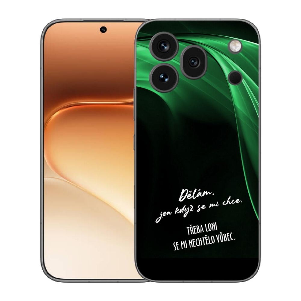 mmCase gél tok az Honor 600 Pro-hoz – vicces felirat, fekete háttér