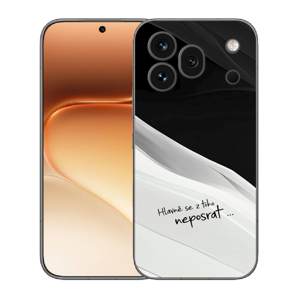 mmCase gél tok az Honor 600 Pro-hoz – vicces felirat, 13 fekete-fehér háttér