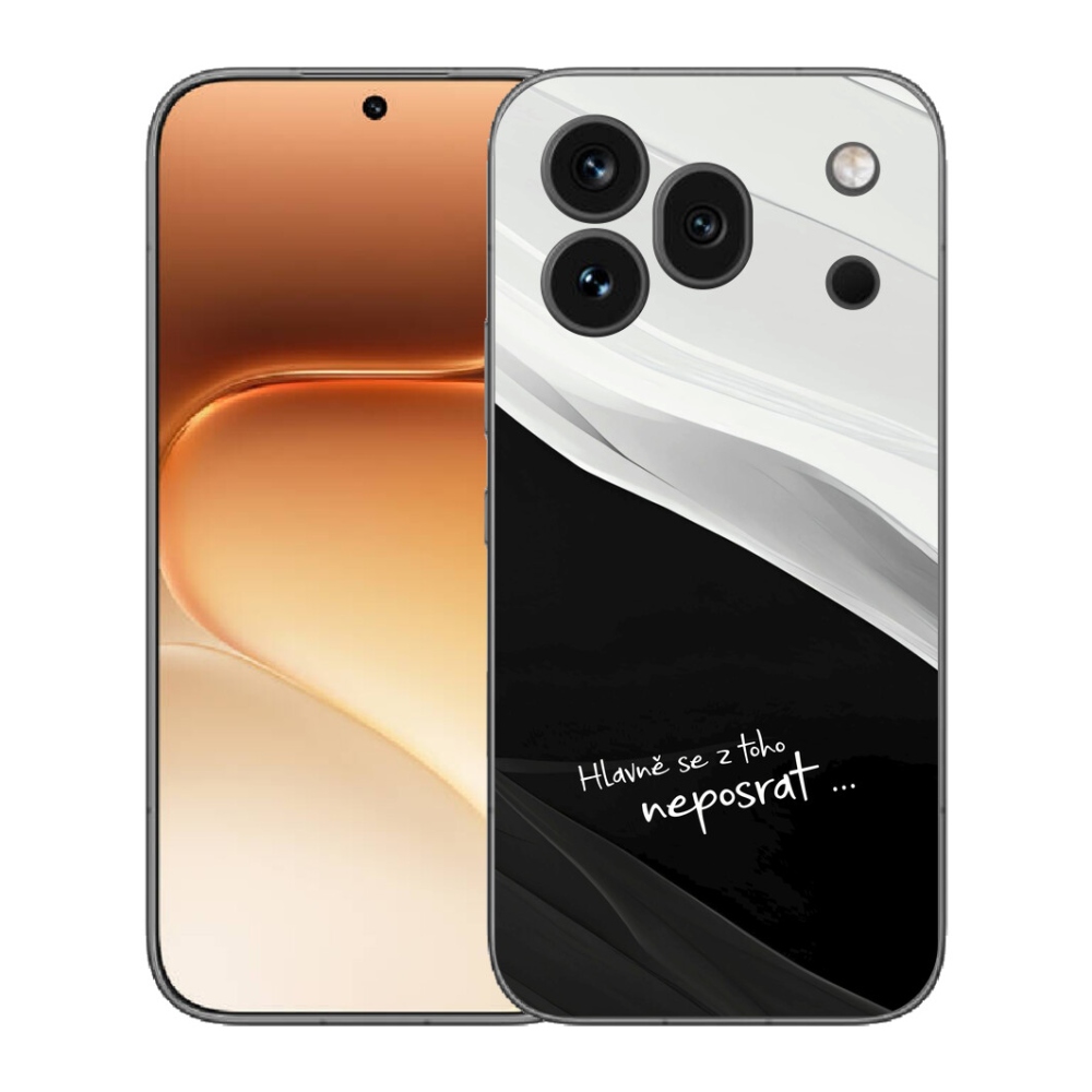 mmCase gél tok az Honor 600 Pro-hoz – vicces felirat, 13 fekete-fehér háttér