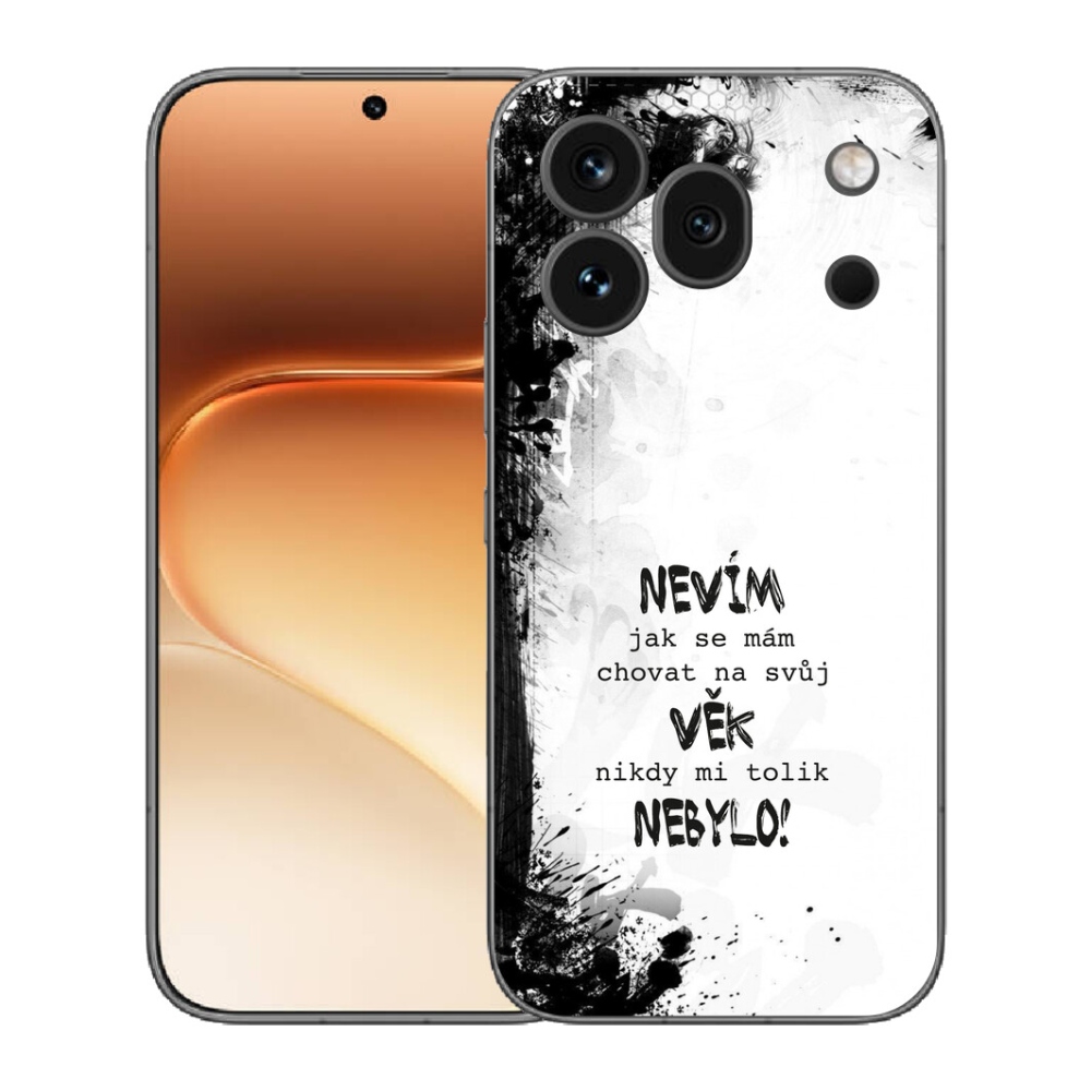 mmCase gél tok az Honor 600 Pro-hoz – vicces felirat, 14 fehér háttér