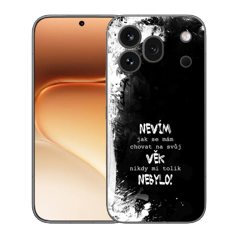mmCase gél tok az Honor 600 Pro-hoz – vicces felirat, fekete háttér