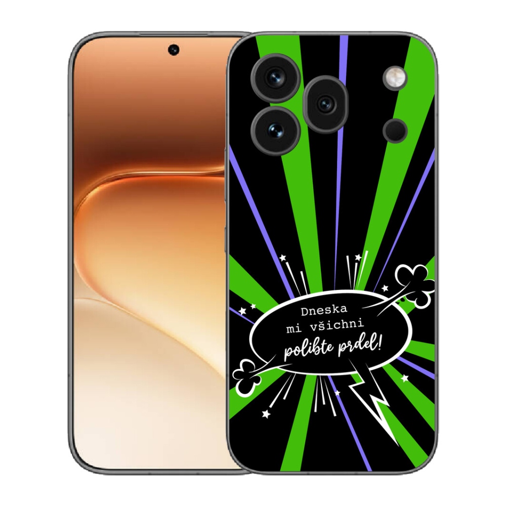 mmCase gél tok az Honor 600 Pro-hoz – vicces felirat, fekete háttér