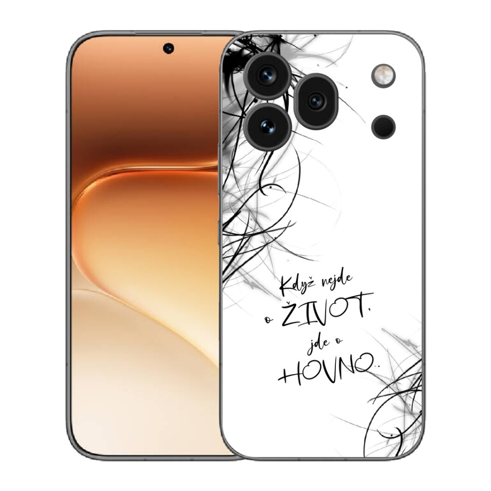 mmCase gél tok az Honor 600 Pro-hoz – vicces felirat, 16 fehér háttér